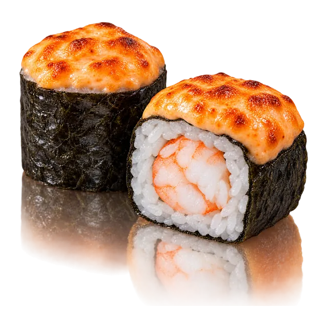 Запеченные маки с креветкой
